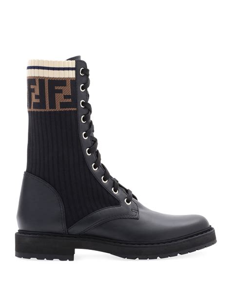 fendi boots combat|fendi thigh high sock boots.